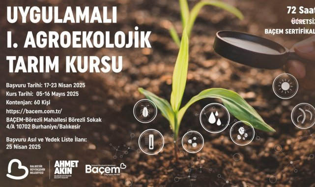 Balıkesir Çiftçi Eğitim Merkezi, "Uygulamalı 1. Agroekolojik Tarım Kursu" düzenliyor