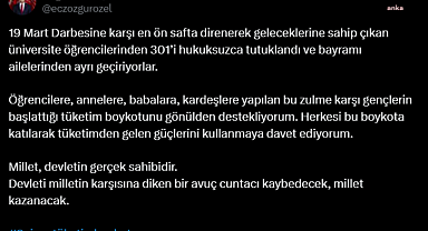 CHP Genel Başkanı Özgür Özel: Gençlerin başlattığı tüketim boykotunu gönülden destekliyorum