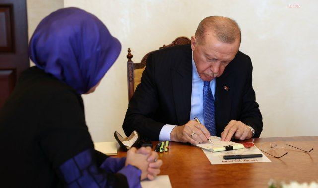 Cumhurbaşkanı Erdoğan, Kızılay Genel Başkanı Fatma Meriç Yılmaz'ı kabul etti
