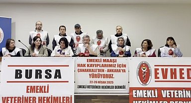 Emekli veteriner hekimler Ankara'ya yürüyor