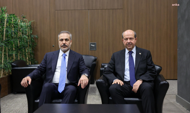 KKTC Cumhurbaşkanı Tatar, Dışişleri Bakanı Fidan'ı kabul etti