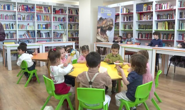 Konyaaltı Kütüphanesi, minik öğrencileri ağırladı