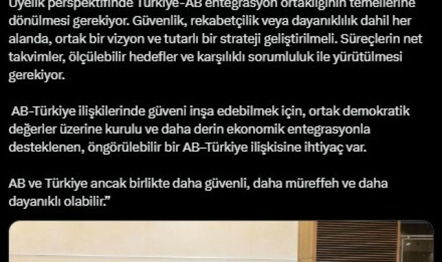 TÜSİAD: "AB ve Türkiye ancak birlikte daha güvenli, daha müreffeh ve daha dayanıklı olabilir"
