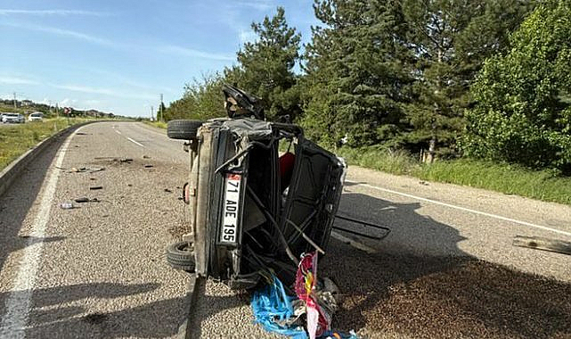 Kırıkkale'de trafik kazasında 1 kişi öldü, 2 kişi yaralandı