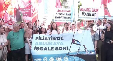 ABD Büyükelçiliği önünde Gazze eylemi..