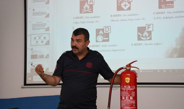 Balıkesir Büyükşehir Belediyesi'nden personele yangın eğitimi