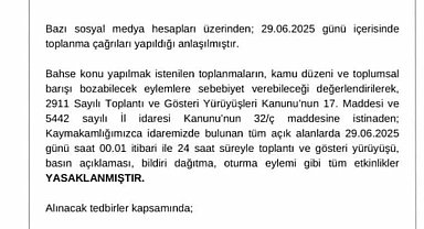 Beyoğlu Kaymakamlığı, bu geceden itibaren ilçede tüm etkinliklerin yasaklandığını duyurdu 