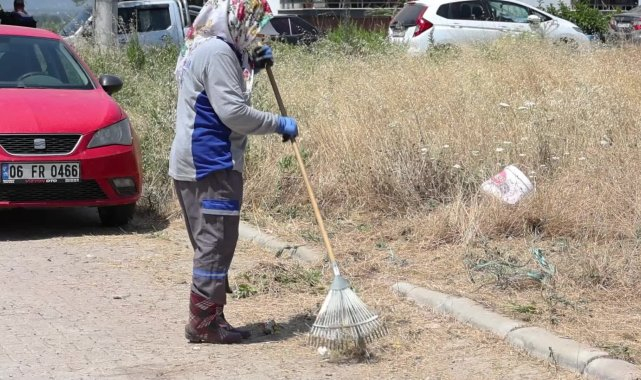 Bodrum'da ot temizliği ve budama çalışmaları sürüyor