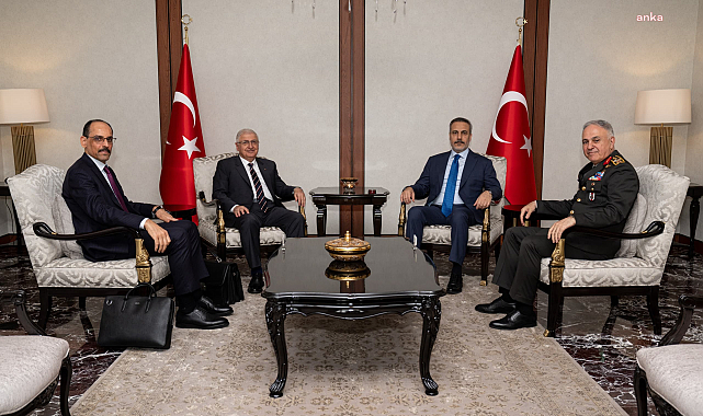 Dışişleri Bakanı Fidan, Milli Savunma Bakanı Güler, Genelkurmay Başkanı Orgeneral Gürak ve MİT Başkanı Kalın bir araya geldi