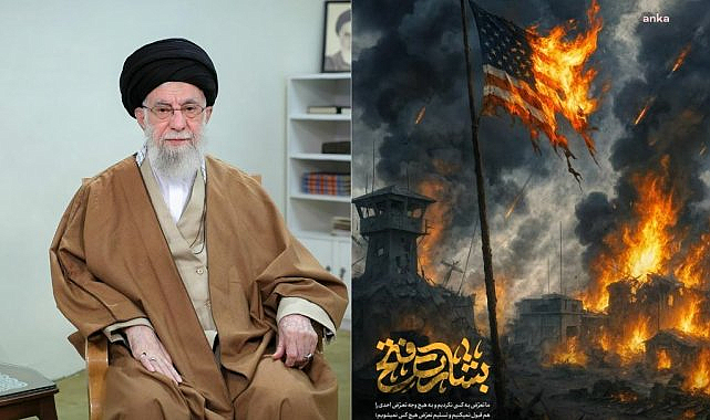 Hamaney'den 'yanan ABD bayraklı' paylaşım: Boyun eğmeyeceğiz