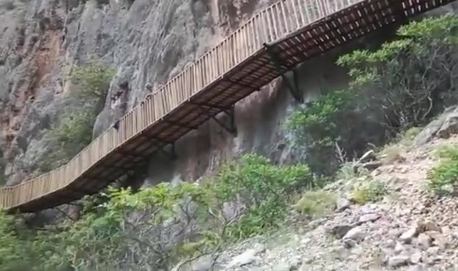 Havaların ısınmasıyla Yozgat'taki Kazankaya Kanyonu'nun ziyaretçileri arttı
