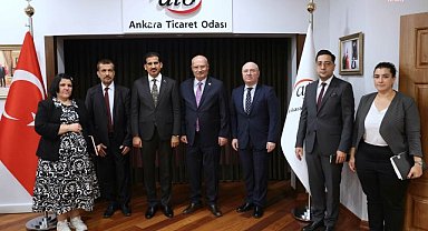 Irak Büyükelçiliği Ticaret Ataşesi Alwan, ATO Başkanı Baran'ı ziyaret etti