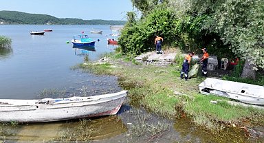 İstanbul barajlarında atık temizliği: 5 ton atık toplandı