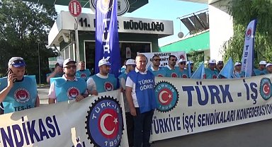 Kamu işçisi için önerilen zam teklifi Edirne'de protesto edildi