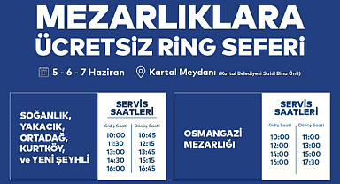 Kartal'da Kurban Bayram'ı Mezarlık Ziyaretlerinde Ücretsiz Ulaşım Hizmeti