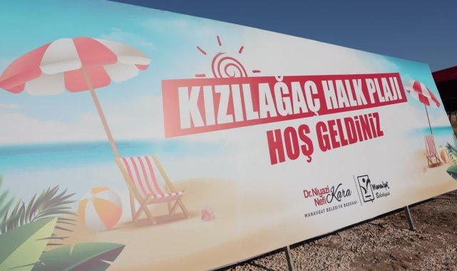 Manavgat Belediyesi Kızılağaç Halk Plajı hizmete açıldı