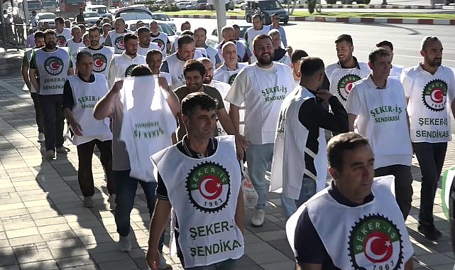 Şeker-İş Sendikası üyeleri, kamu işçisi için önerilen zam teklifini Malatya'da protesto etti
