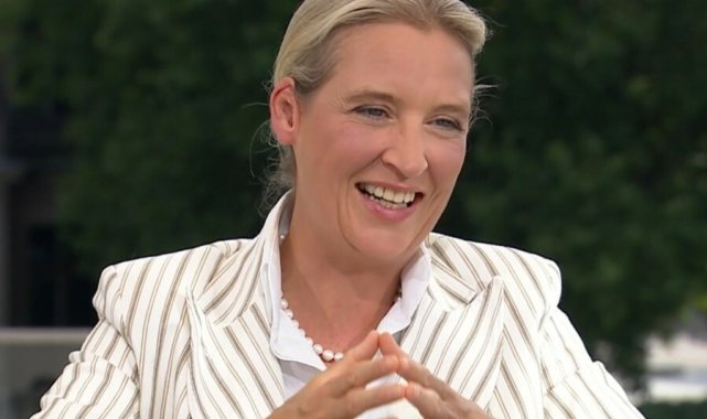 Almanya için Alternatif (AfD) partisinin Eş Genel Başkanı Alice Weidel'in röportajı protesto edildi
