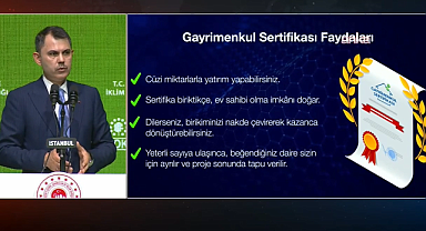 Bakan Kurum, 'Gayrimenkul Sertifikası'nı tanıttı: 