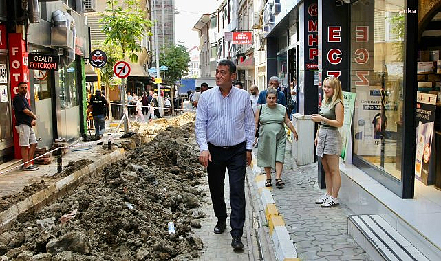 Giresun Belediye Başkanı Köse, İncedayı Sokak'taki doğal gaz çalışmalarını inceledi