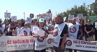 HAK-İŞ Sendikası'ndan Sinop'ta oturma eylemi