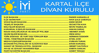 İyi Parti Kartal İlçe Divan Kurulu belli oldu