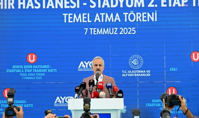 Konya'da Stadyum–Şehir Hastanesi Tramvay Hattı'nın temeli törenle atıldı