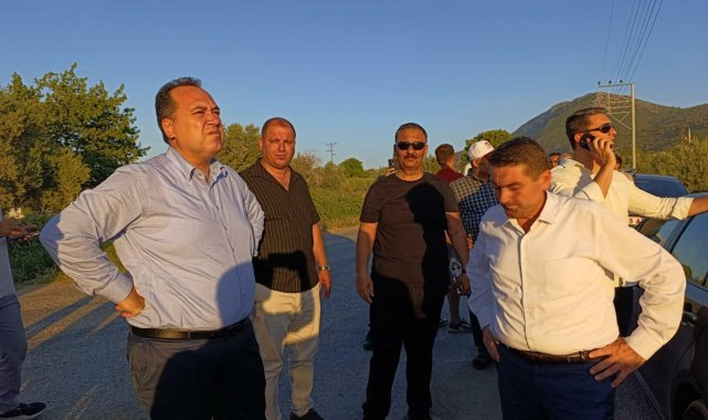 Manisa Büyükşehir Belediye Başkanı Dutlulu, yangın bölgesinde incelemelerde bulundu