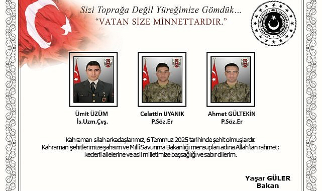 Metan gazından etkilenerek şehit olan 3 askerin daha kimliği açıklandı