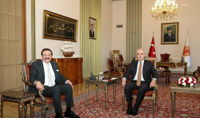 TBMM Başkanı Kurtulmuş, TOBB Başkanı Hisarcıklıoğlu'nu kabul etti