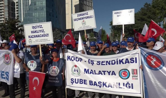 Türk-İş Malatya'da sokağa indi: "Geçinemiyoruz, zordayız, artık yeter!"