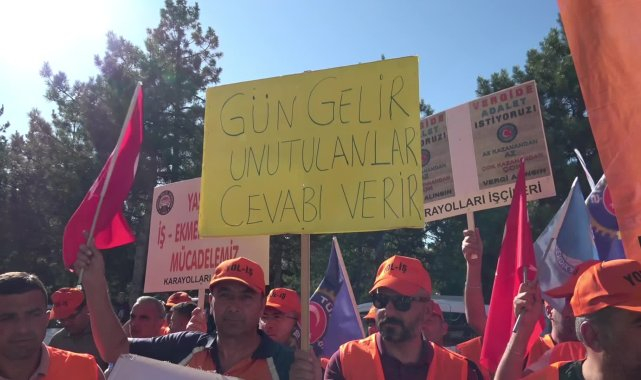 Türk-İş'ten Burdur'da AK Parti İl binasının bulunduğu sokakta basın açıklaması