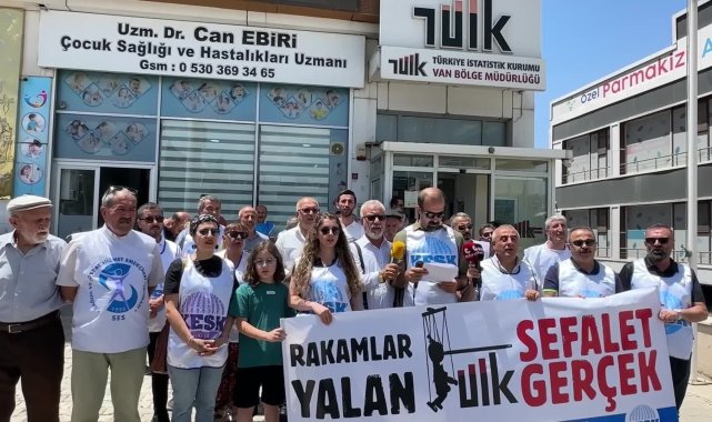 Van'da KESK'ten TÜİK Protestosu: "TÜİK rakamları yalan, yoksulluk gerçek"