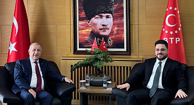 Zafer Partisi Genel Başkanı Özdağ'dan Bağımsız Türkiye Partisi Genel Başkanı Baş'a ziyaret