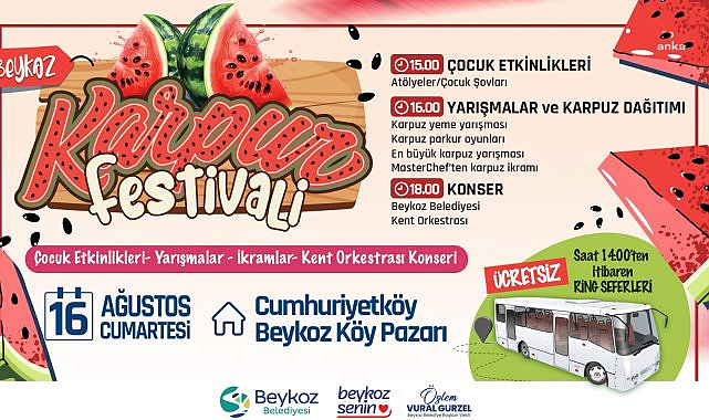 "Beykoz Karpuz Festivali" için geri sayım başladı