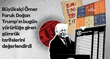 Büyükelçi Ömer Faruk Doğan: "ABD'nin şu anda uygulamakta olduğu ek gümrük vergileri, Türkiye'nin lehine konumundadır"