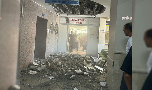 Denizli Devlet Hastanesi'nde asma tavan çöktü: "Kolonların yüzde 90'ı çürük"