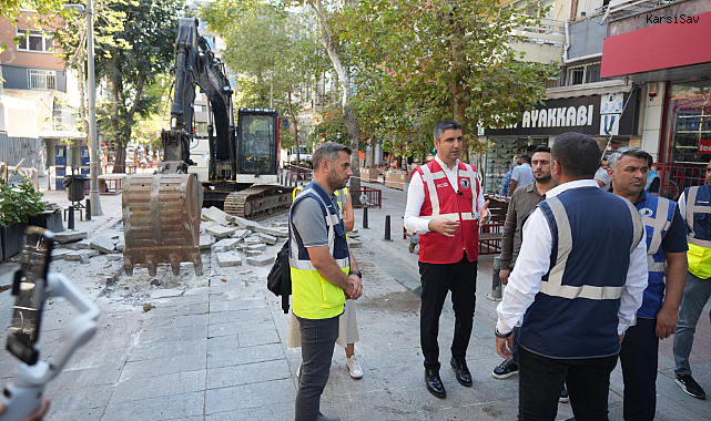 Kartal Belediyesi'nden Çınar Caddesi'nde yenileme çalışması