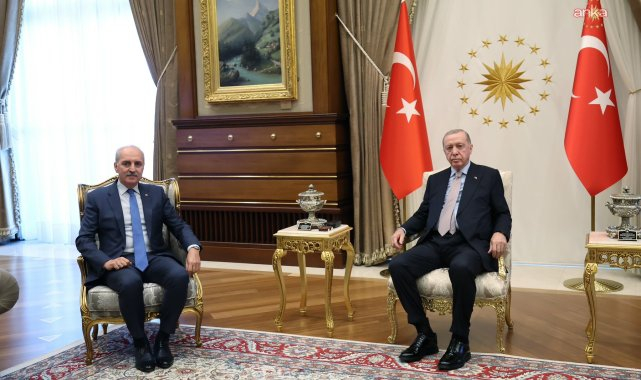 Cumhurbaşkanı Erdoğan, TBMM Başkanı Kurtulmuş ile görüştü
