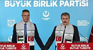 Filistin'in Ankara Büyükelçisi Faed Mustafa BBP Genel Başkanı Destici'yi ziyaret etti