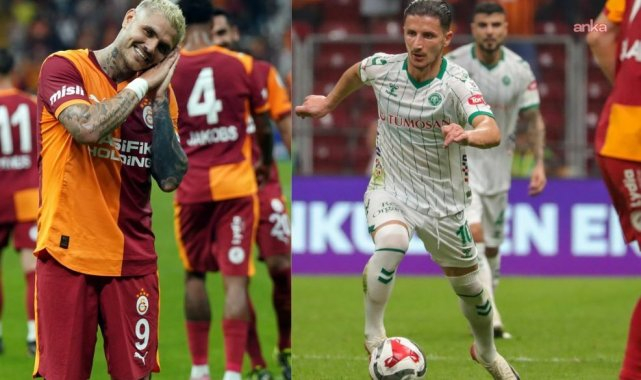 Galatasaray, Konyaspor'u 3-1 mağlup ederek liderliğini sürdürdü