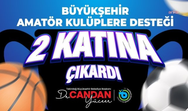 Tekirdağ Büyükşehir Belediyesi'nden amatör spor kulüplerine 8 milyon TL destek