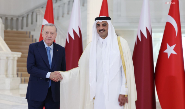 Cumhurbaşkanı Erdoğan, Katar Emiri El-Sani ile görüştü
