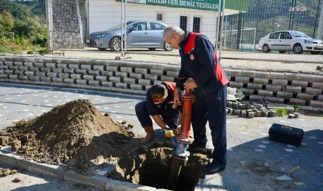 Giresun Belediyesi, kent halkının güvenliği için yangın musluklarını yeniliyor