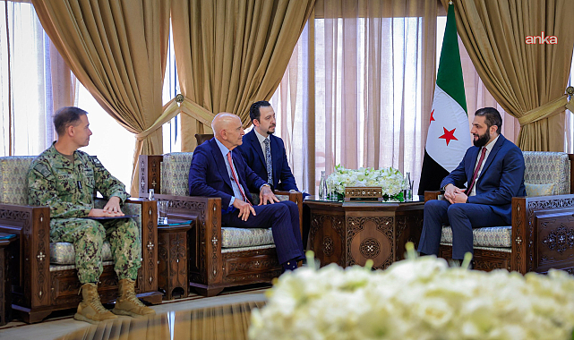 Suriye Geçici Cumhurbaşkanı Şara, ABD'nin Suriye Özel Temsilcisi Barrack ve CENTCOM Komutanı Cooper ile görüştü