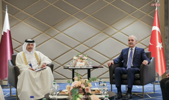TBMM Başkanı Numan Kurtulmuş, Katar Devleti Şura Meclisi Başkanı Ghanim ile görüştü