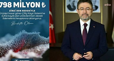 Bakan Yumaklı: Zirai don kapsamında üreticilerimize destek ödemelerine devam edeceğiz