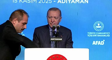 Cumhurbaşkanı Erdoğan, Adıyaman'da afet konutu anahtar teslim törenine katıldı