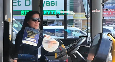 Kırıkkale'nin ilk kadın halk otobüsü şoförü direksiyon başında