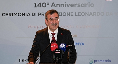 Cumhurbaşkanı Yardımcısı Yılmaz, 'Leonardo da Vinci Ödül Töreni'nde Türk ve İtalyan iş insanlarıyla bir araya geldi